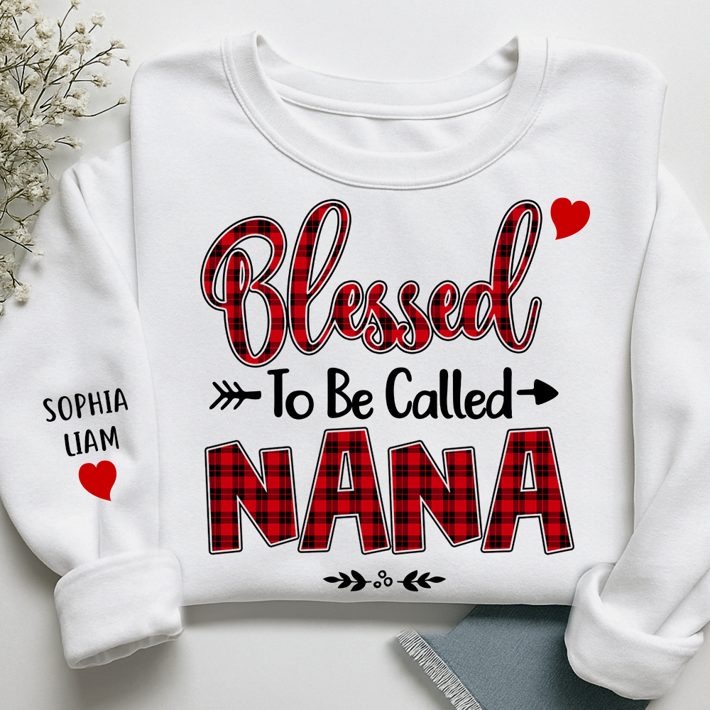 Personalized Nana Sweatshirt, Blessed to Be Called Nana Holiday Gift for Grandma