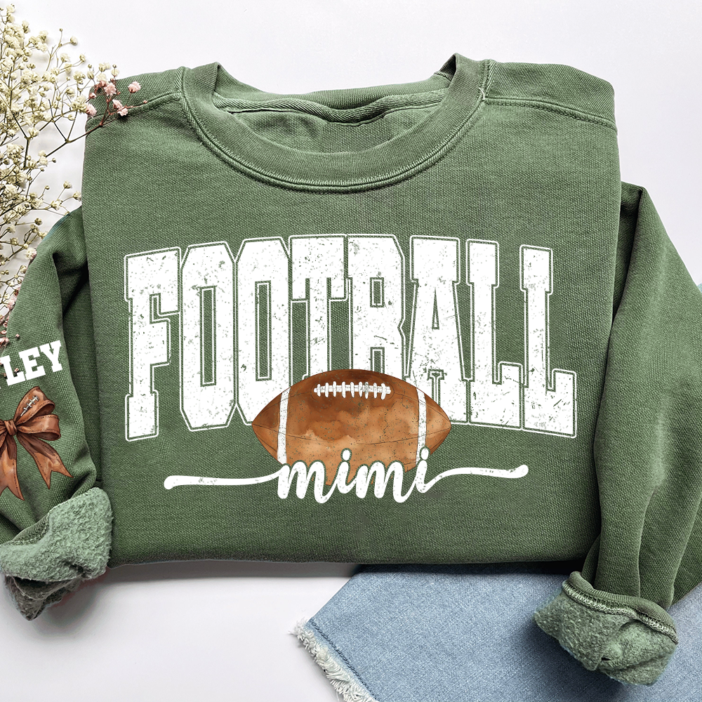 Personalized Football Mimi Sweatshirt With Grandma And Grandkids Names