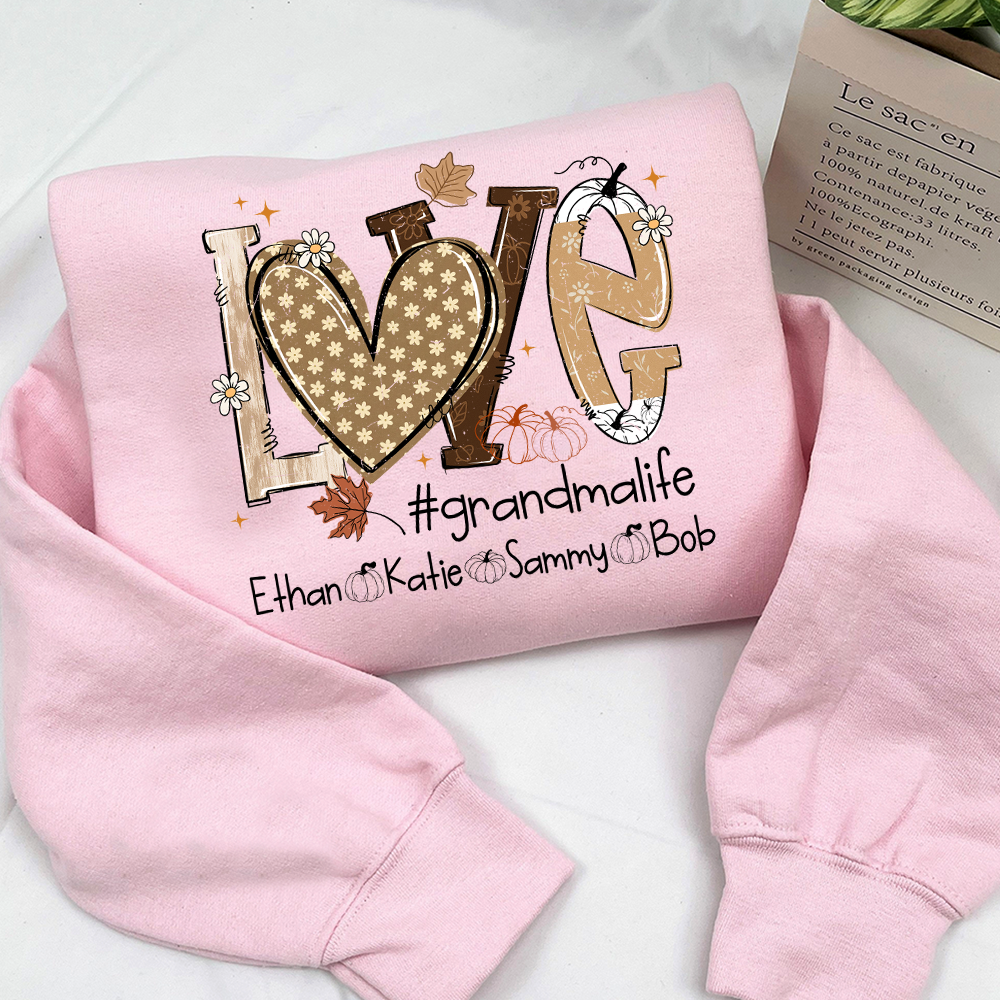 Cozy Up with a Custom Autumn Sweatshirt for Grandma and Kids