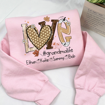 Cozy Up with a Custom Autumn Sweatshirt for Grandma and Kids