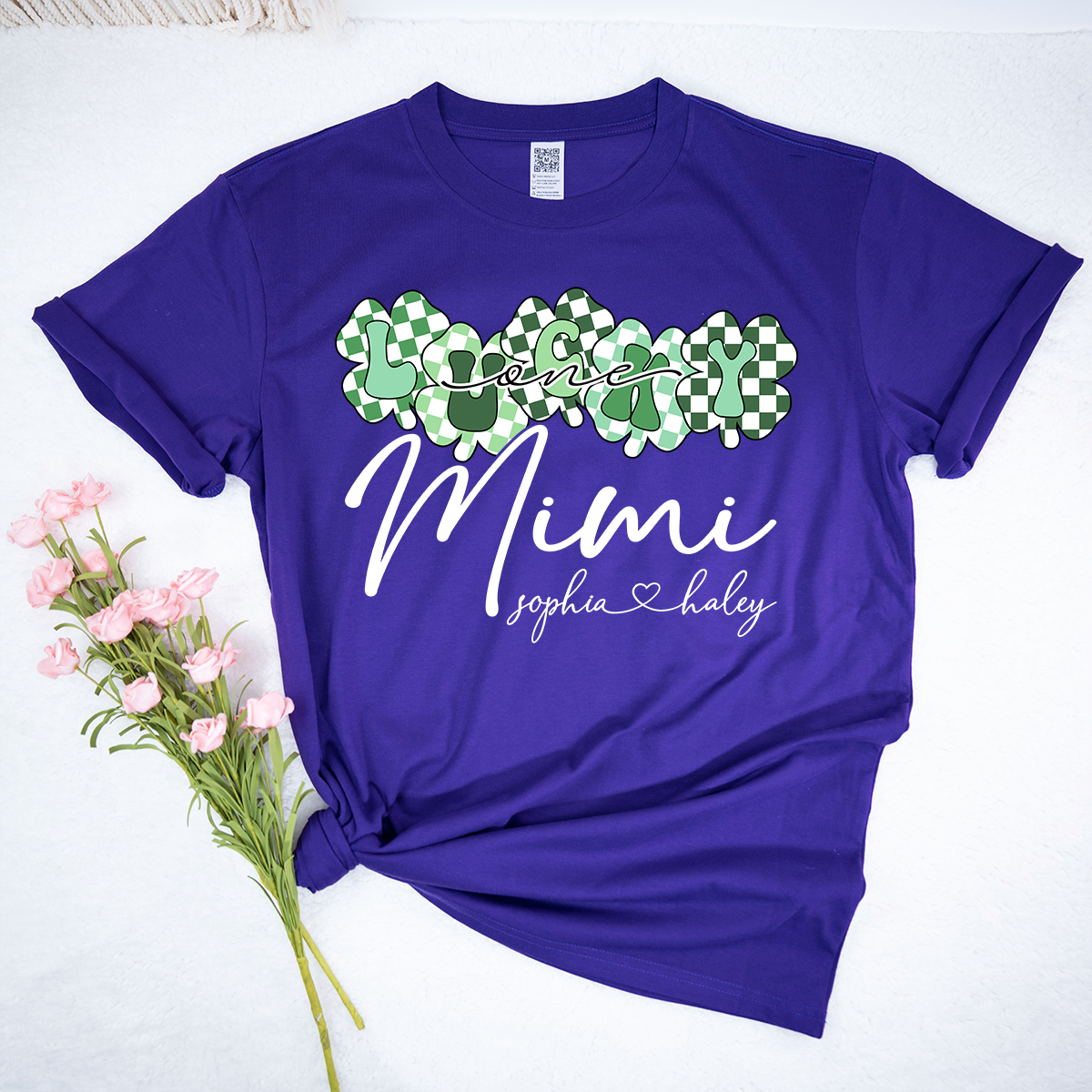 Custom Mimi Shirt with Grandchildren Names, Lucky Clover St Patrick’s Day Grandma Tee, Personalized Irish Style Family Shirt