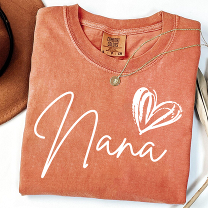 Comfort Colors® Nana Heart, For Gift Grandma And Kids