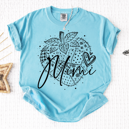 Comfort Colors® Custom Mimi Shirt with Fruit Design, Personalized Grandma or Mom Tee, Unique Name Graphic Shirt for Women