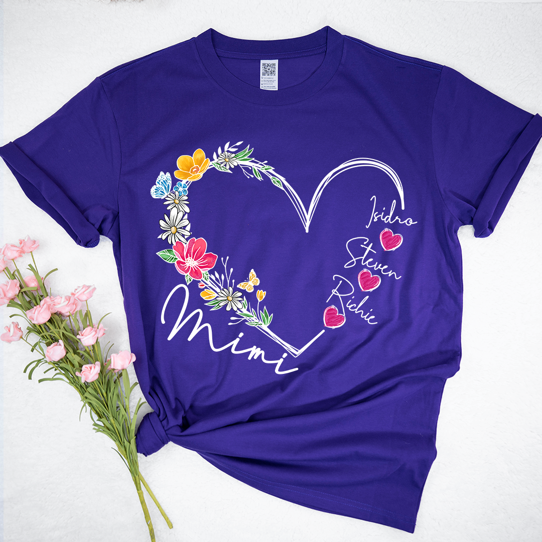 Heart Flowers For Grandma And Kids LTP01
