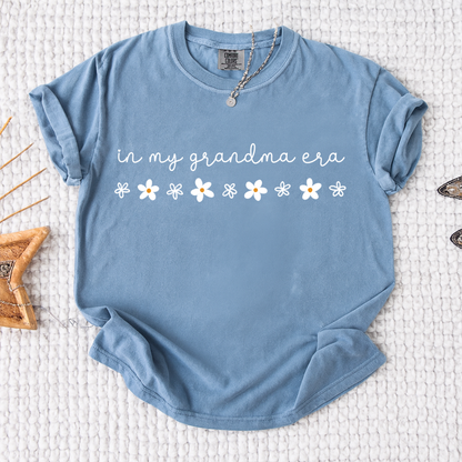 Comfort Colors® In My Grandma Era Shirt, Cute Daisy Graphic Tee for Grandma
