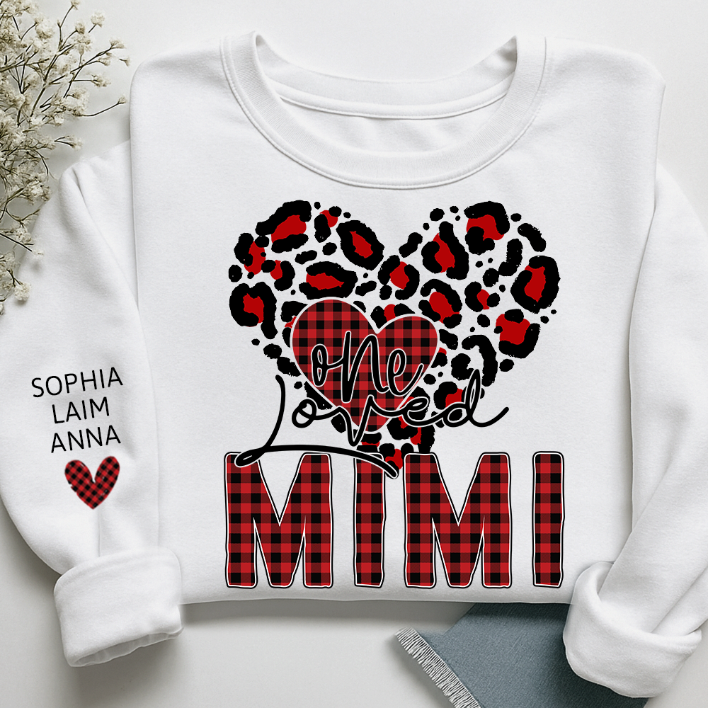Personalized One Love Mimi Sweatshirt, Custom Grandma And Kids, Gift For Design for Valentine