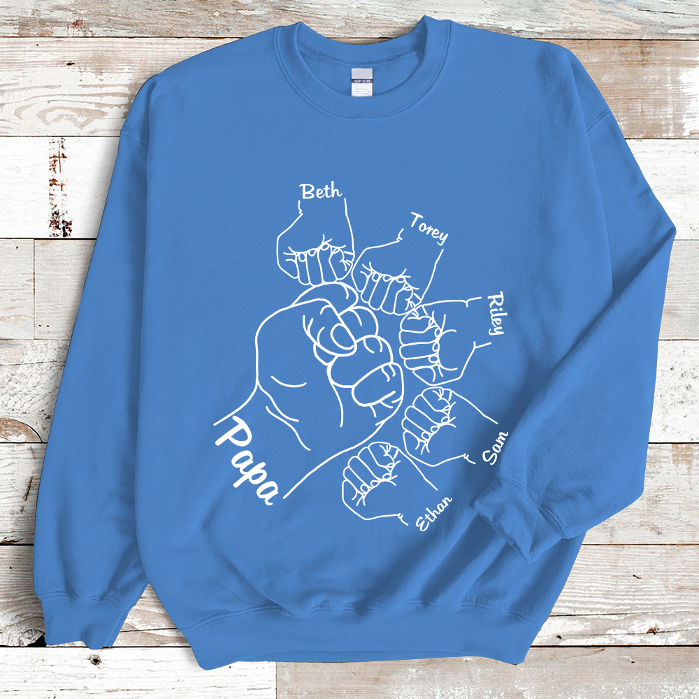 Papa Hands Father's Day Gift Sweatshirt