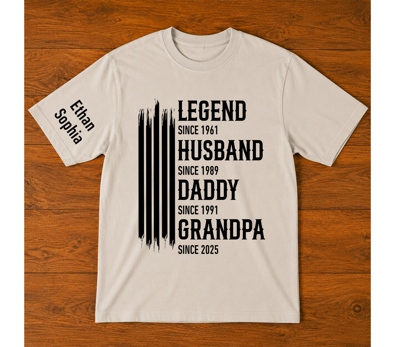 Legend Husband Dad Grandpa T-Shirt – Personalized Custom Names Gift for Father Papa Birthday Fathers Day