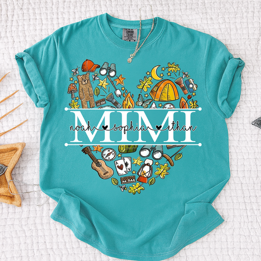 Comfort Colors® Personalized Camping Grandma T-Shirt Cute Outdoor Gift for Nana Explorer