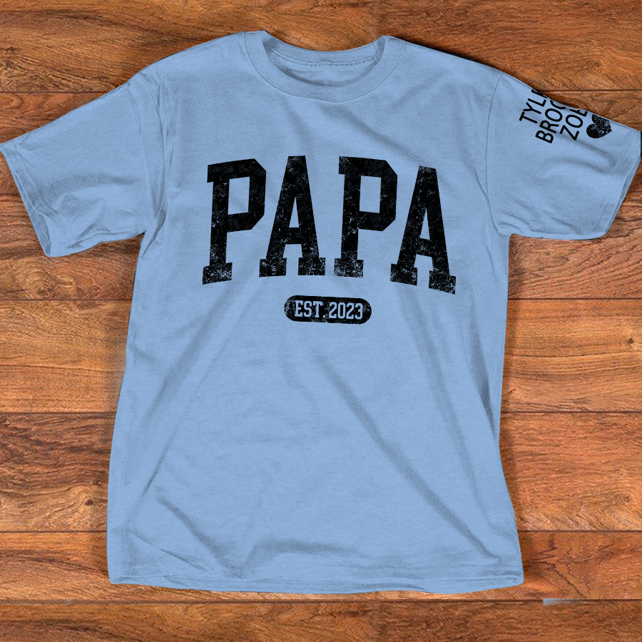 Personalized Papa Est With Grandkids Father's Day