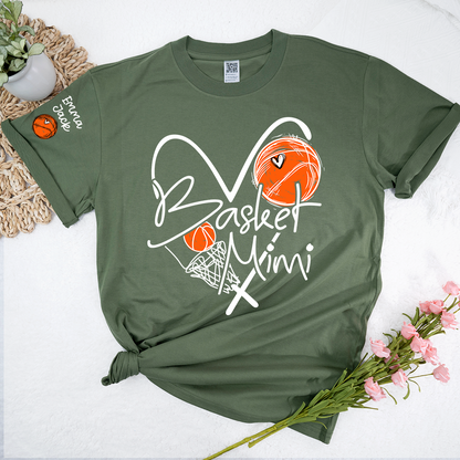Basketball Mimi Shirt Personalized with Grandkids Names, For Gift Grandma