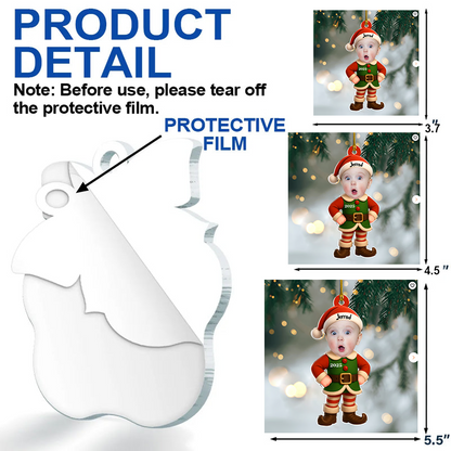 Personalized Little Elves Ornament 2025, Custom Acrylic Decoration, Unique Christmas Gift For Kids And Families Ornament