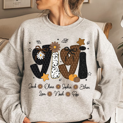 Personalized Grandma Grace, Prayer Sweatshirt, Custom Gigi Nickname with Baby Name