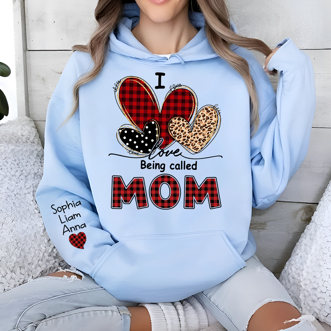 I Love Being Called Mimi Hoodie, Personalized Grandma Shirt with Kids Names