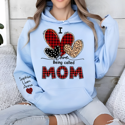 I Love Being Called Mimi Hoodie, Personalized Grandma Shirt with Kids Names