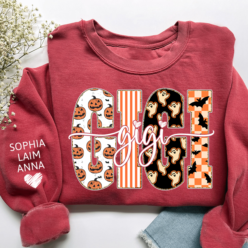 Custom Halloween Gift For Gigi And Her Grandchildren
