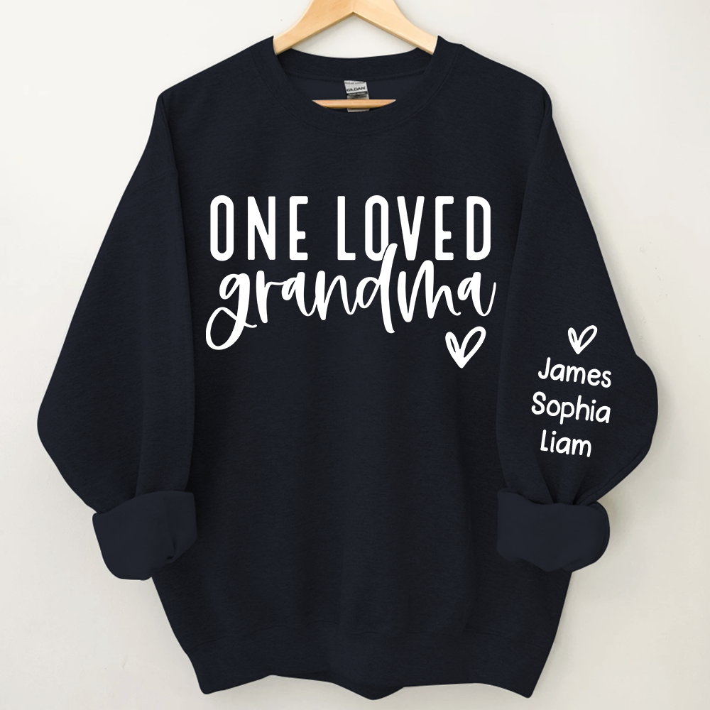 One Loved Grandma Sweatshirt, Grandma And Kids, Grandma Gift TH