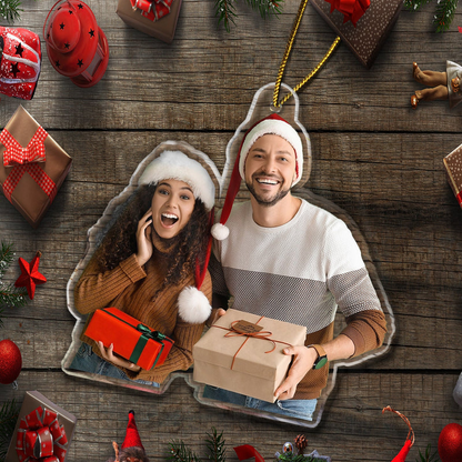 Personalized Couple Family Ornament 2025, Custom Photo Acrylic Decoration, Unique Christmas Gift For Couples And Loved Ones