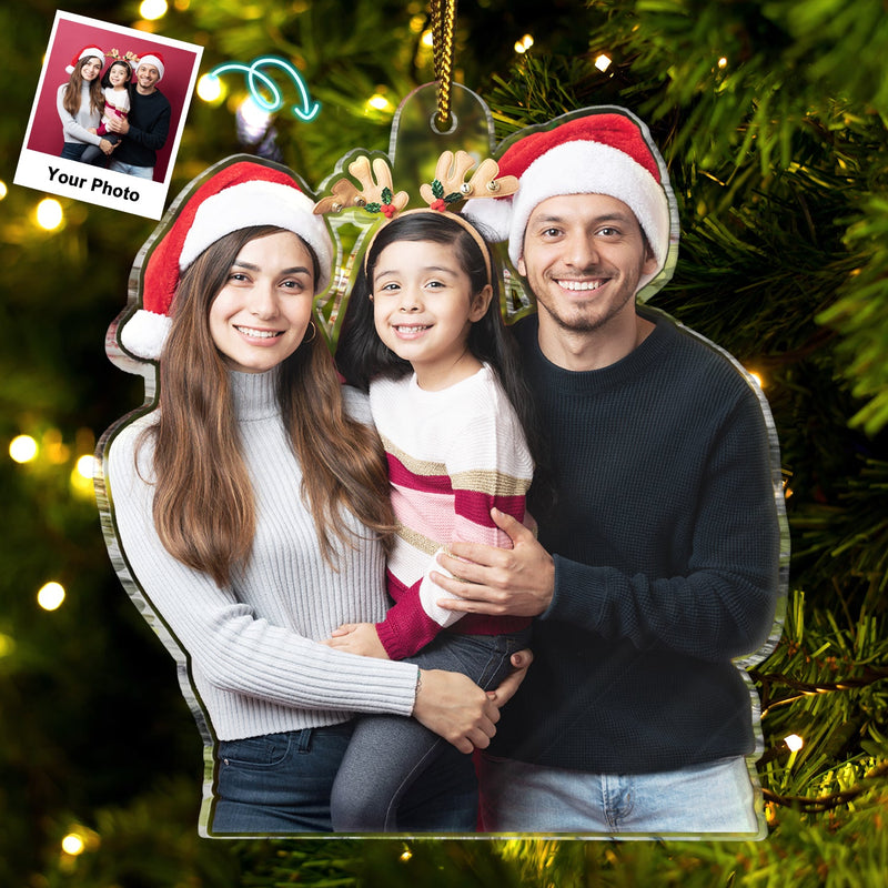 Personalized Family Photo Ornament 2025, Custom Acrylic Decoration, Unique Christmas Gift For Parents And Loved Ones