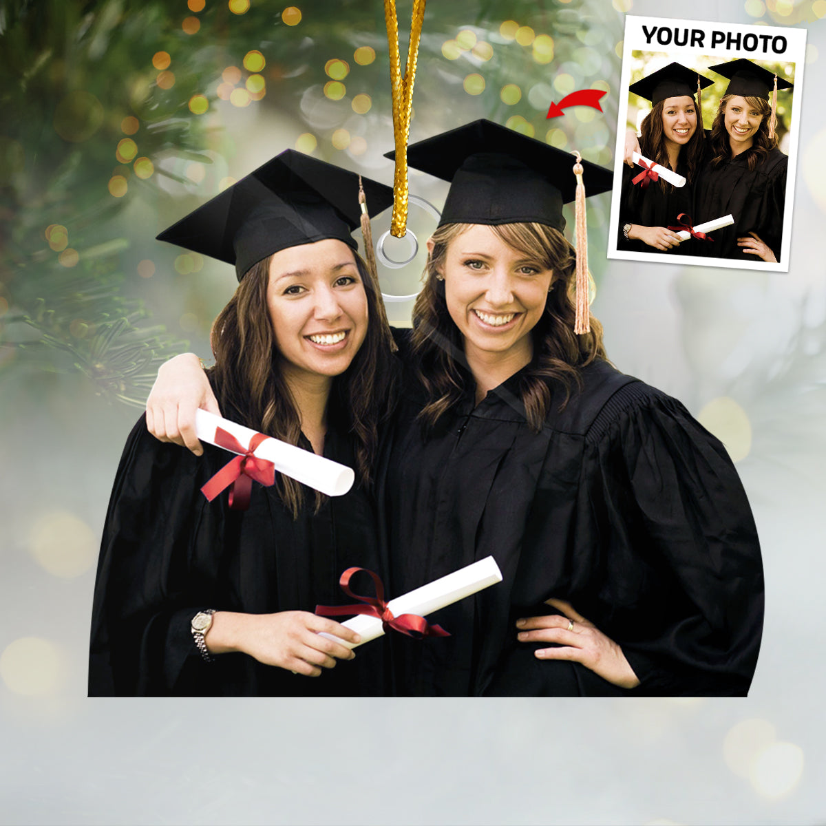 Personalized Custom Ornament 2025, Custom Photo Acrylic Decoration, The Best Is Yet To Come, Christmas Or Graduation Gift For Loved Ones