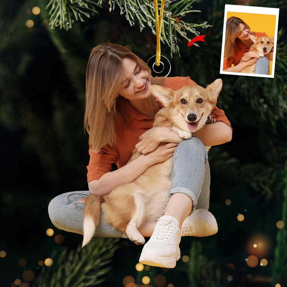 Custom Photo Christmas Gift From Santa, Dog & Cat Personalized Custom Ornament, Acrylic Custom Shaped, Christmas Gift For Pet Owners, Pet Lovers