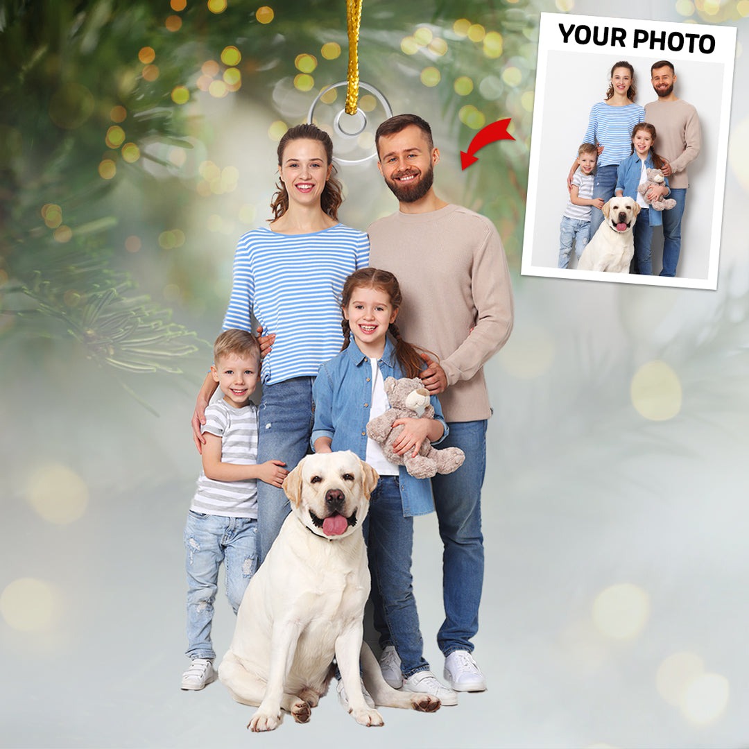 Custom Photo Christmas Gift From Santa, Dog & Cat Personalized Custom Ornament, Acrylic Custom Shaped, Christmas Gift For Pet Owners, Pet Lovers