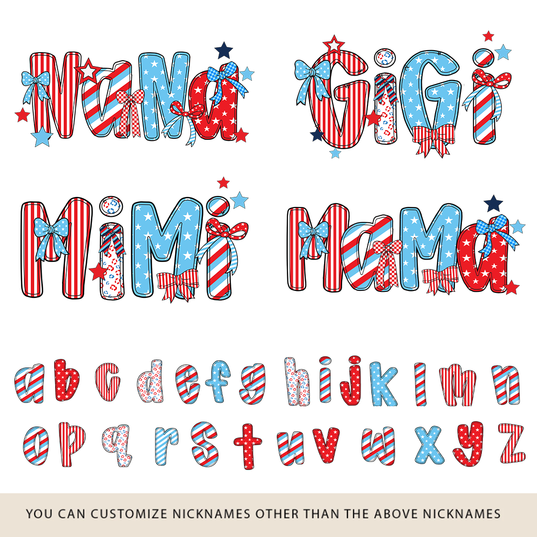 Patriotic American Flag Gigi Custom Gigi And Grandkids