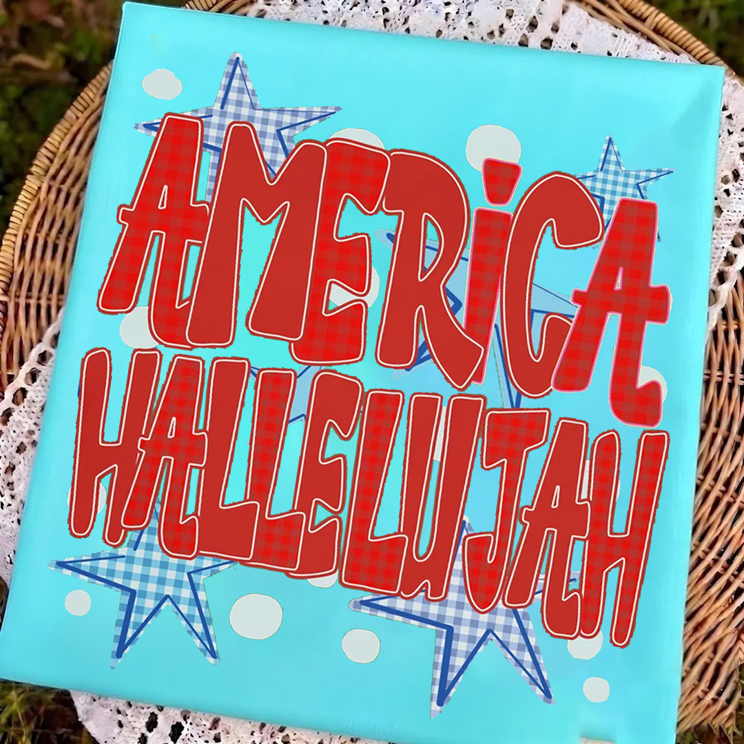 America Hallelujah, 4th Of July, Preppy Patriotic Shirt