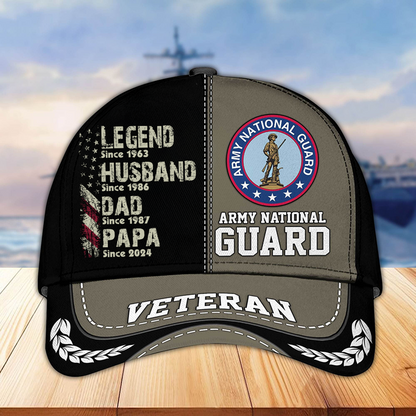 Legend Husband Dad Grandpa Since Veteran Classic Cap