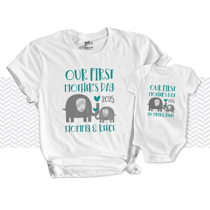 Personalized Our First Mother's Day, Custom Names Mommy and Me Matching Shirts, Gift for New Mom