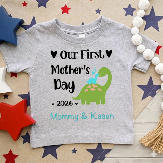 Our First Mother's Day Personalized Baby Onesie, Gifts for Mom