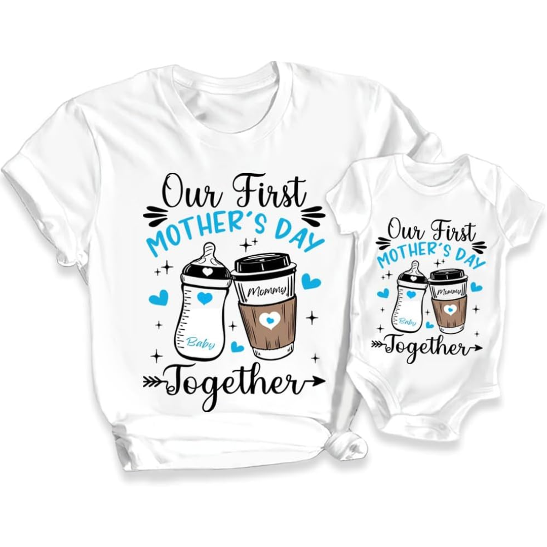 Personalized Our First Mother's Day, Mommy and Me Matching Shirt
