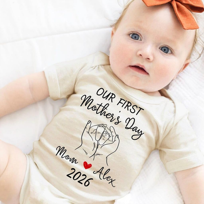 Custom Names Mommy and Me Matching Shirts Our First Mother's Day