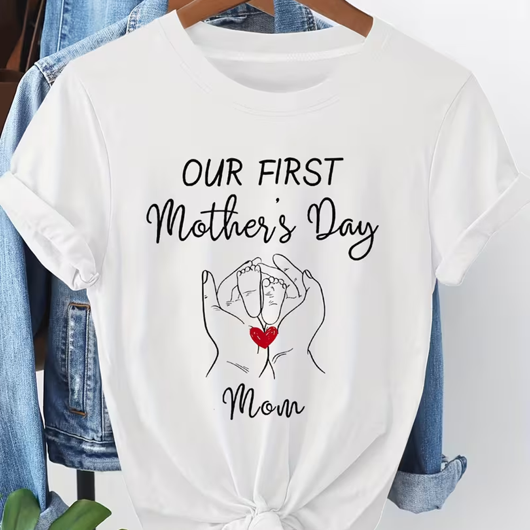 Custom Names Mommy and Me Matching Shirts Our First Mother's Day
