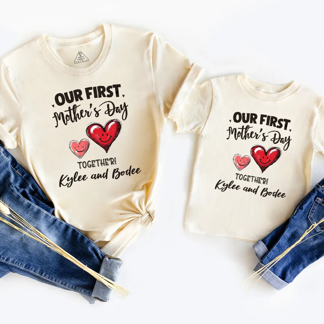 Personalized Mommy and Me Matching Shirts Mother's Day Gift for New Mom