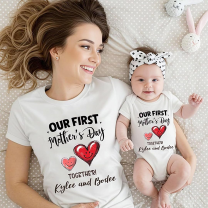 Personalized Mommy and Me Matching Shirts Mother's Day Gift for New Mom