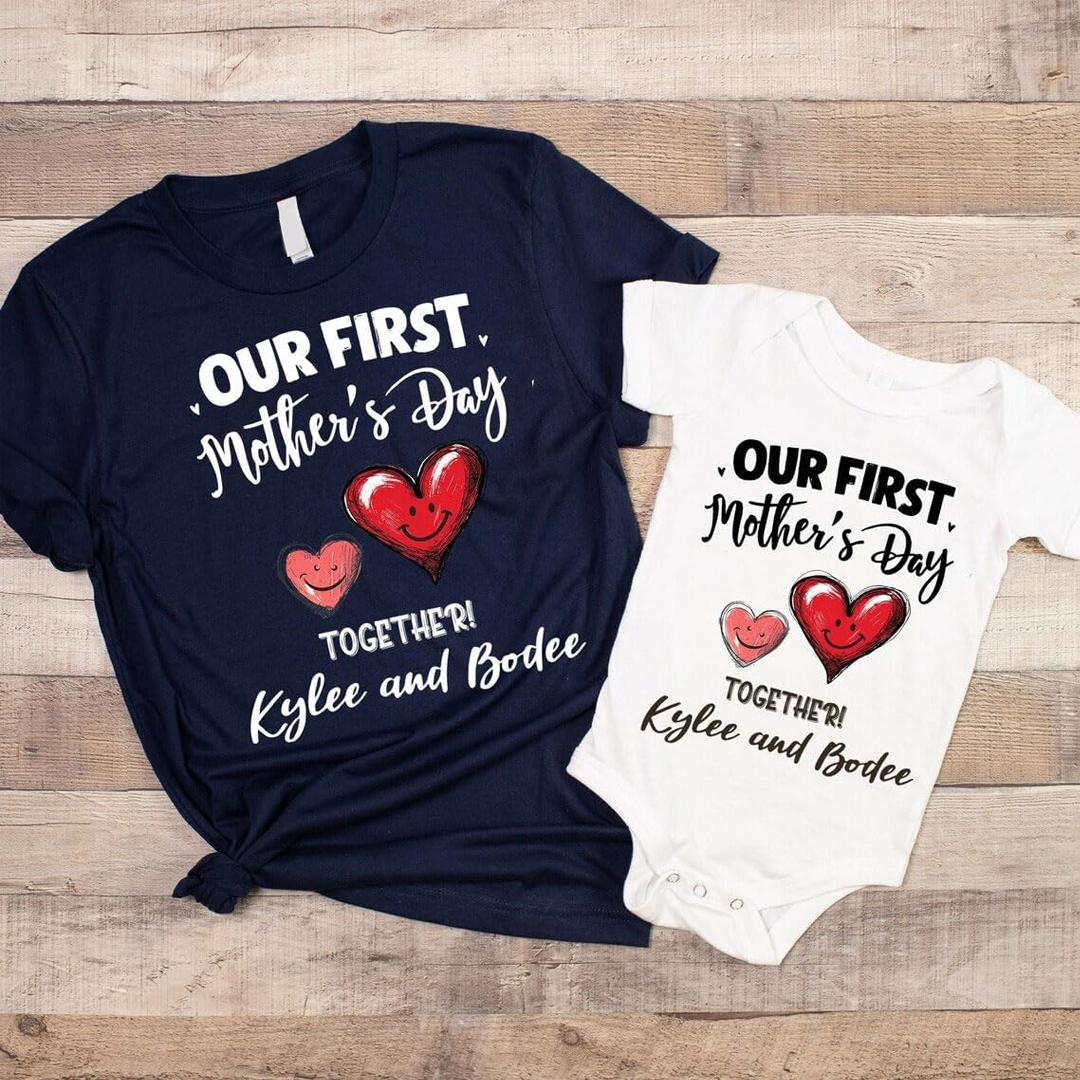 Personalized Mommy and Me Matching Shirts Mother's Day Gift for New Mom