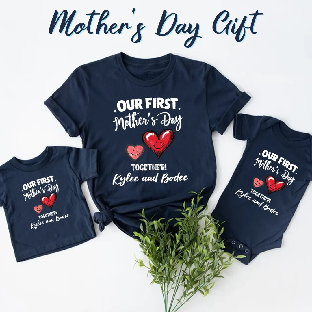 Personalized Mommy and Me Matching Shirts Mother's Day Gift for New Mom