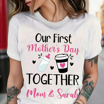 Custom Names Mommy and Me Matching Shirts Gift for New Mom