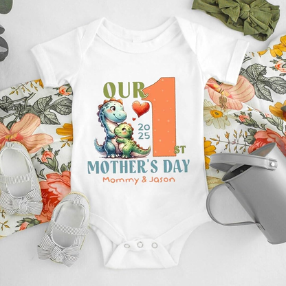 Personalized Our First Mother's Day Mom and Kids Matching Shirts, Gift for New Mom