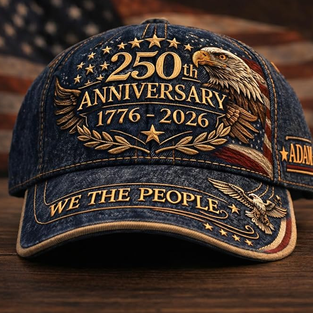 250th Anniversary USA Hat - Custom United States 250th Anniversary Hat 3D Personalized Name Gift