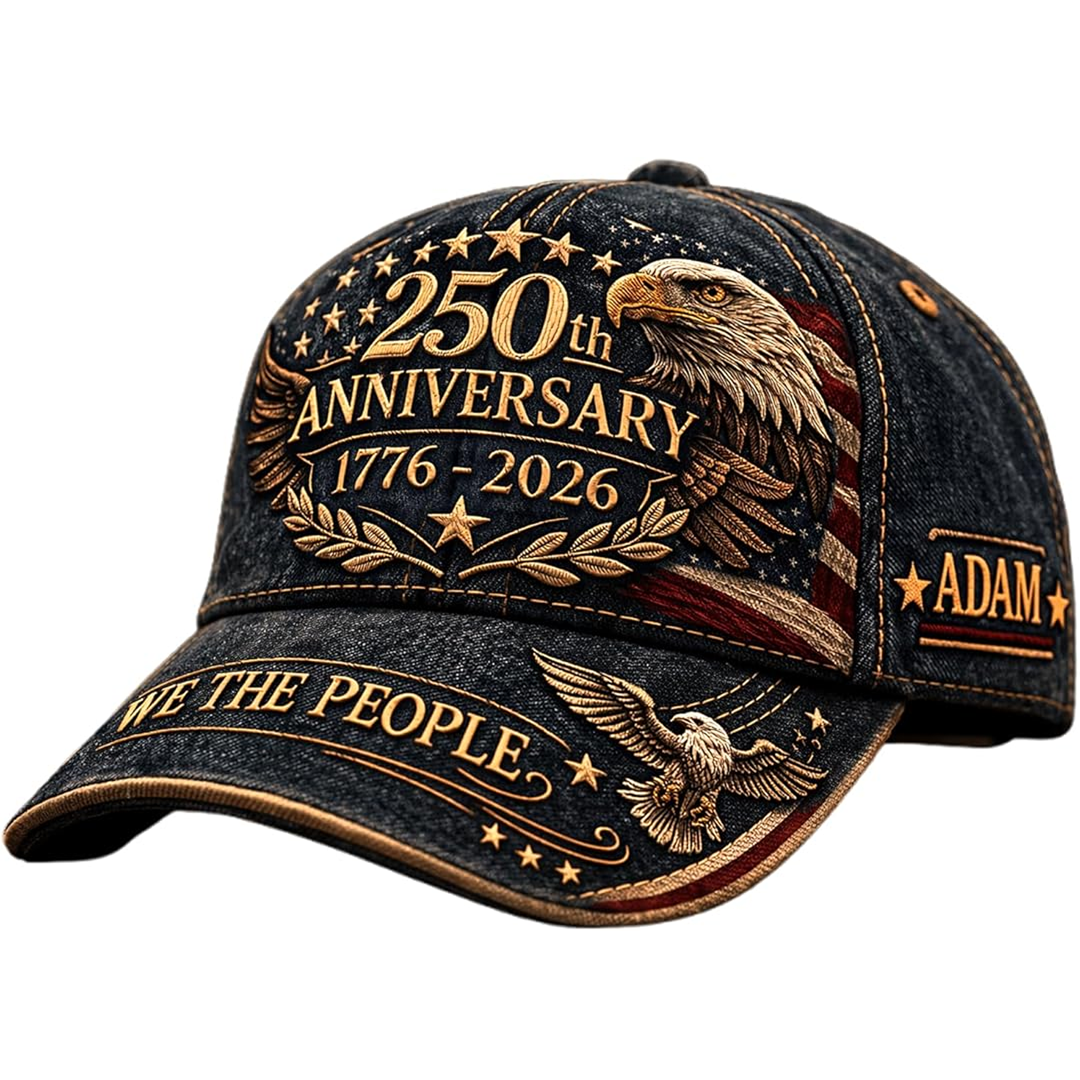 250th Anniversary USA Hat - Custom United States 250th Anniversary Hat 3D Personalized Name Gift