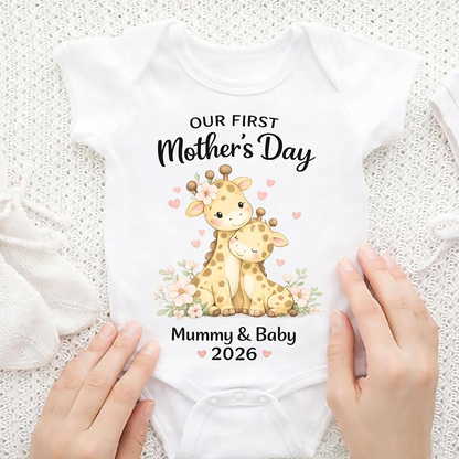 Personalized  Mom and Baby Our First Mothers Day, Mother Day Gift