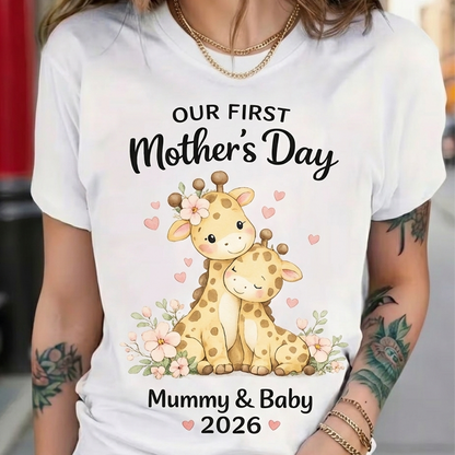 Personalized  Mom and Baby Our First Mothers Day, Mother Day Gift