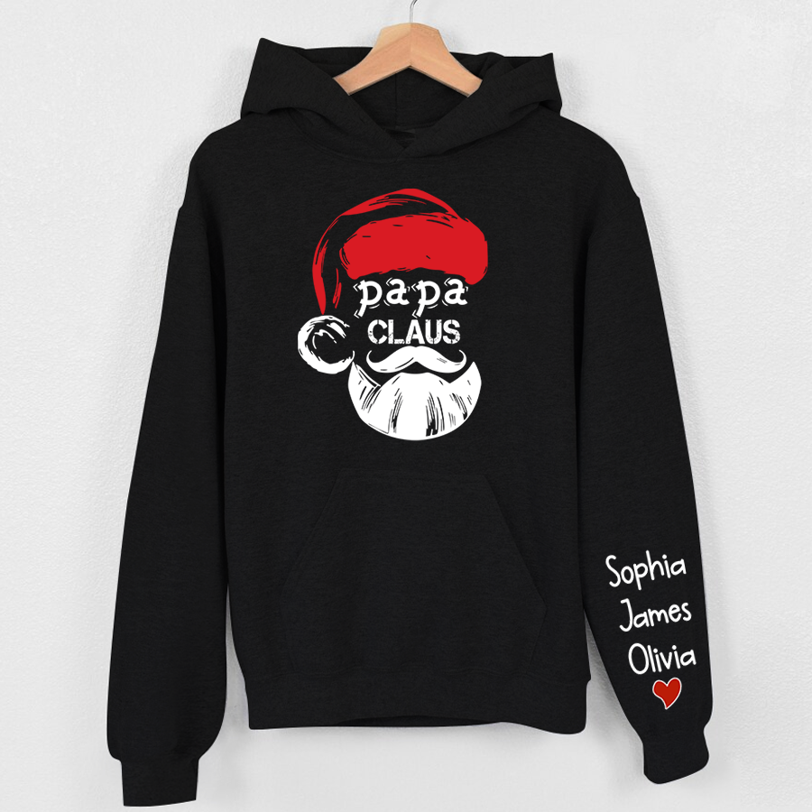 Custom Christmas Papa Claus, 2023 Christmas Dad Claus Christmas Hoodie