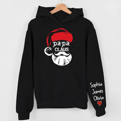Custom Christmas Papa Claus, 2023 Christmas Dad Claus Christmas Hoodie