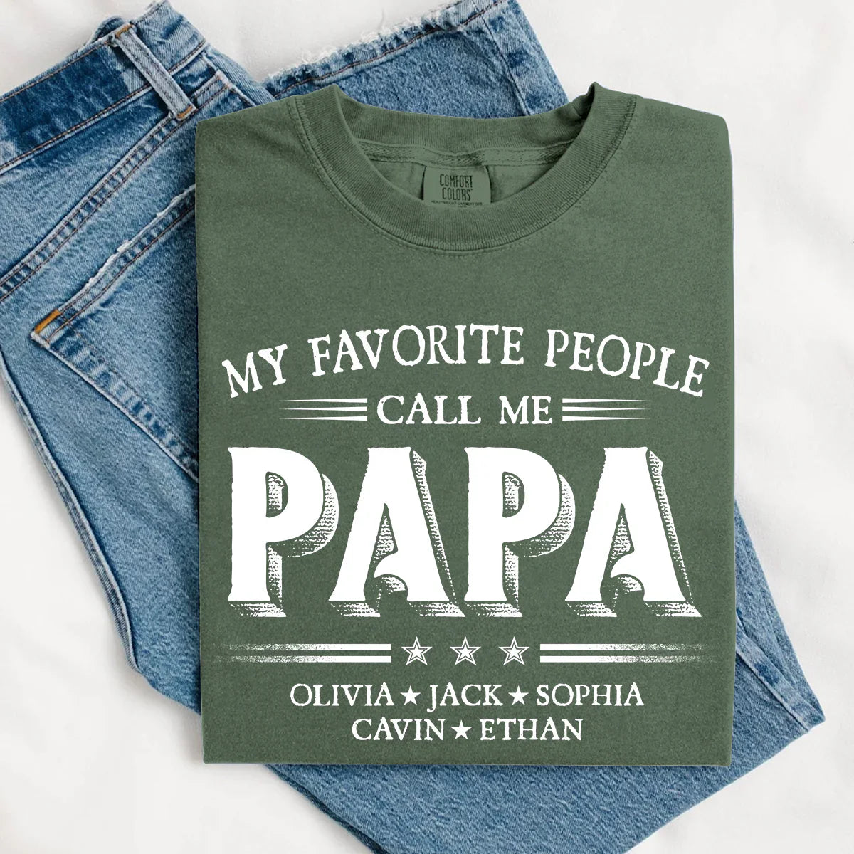 Personalized Papa Hoodie – My Favorite People Call Me Papa, Custom Grandkids Names Gift for Grandpa, Cozy Holiday Sweatshirt for Christmas 2025