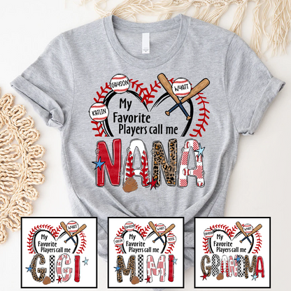 Baseball Mimi, My Favorite Player Call Me Mimi, Game Day Personalized Family Gift T-shirt