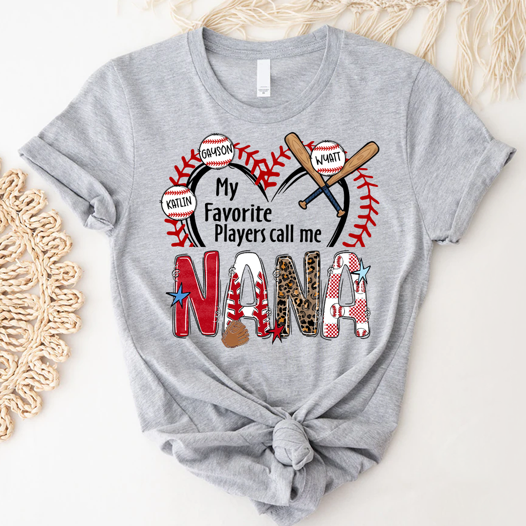 Baseball Mimi, My Favorite Player Call Me Mimi, Game Day Personalized Family Gift T-shirt