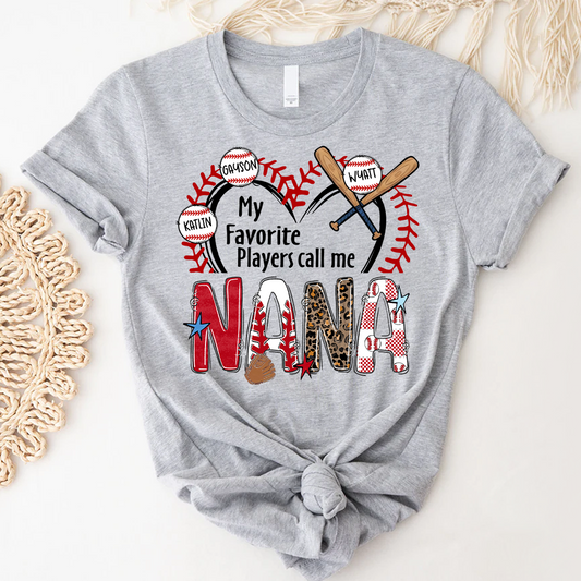 Baseball Mimi, My Favorite Player Call Me Mimi, Game Day Personalized Family Gift T-shirt